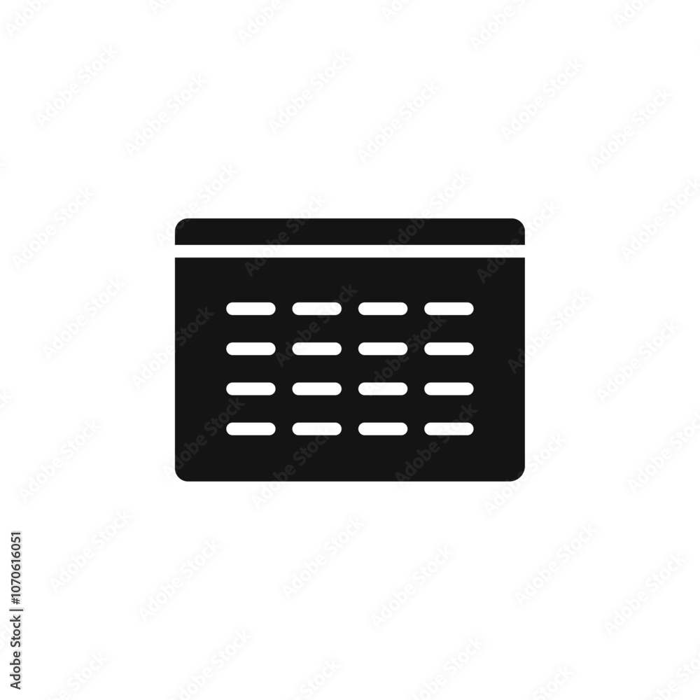 Calendar icon black and white vector sign Calendar icon black and white vector sign