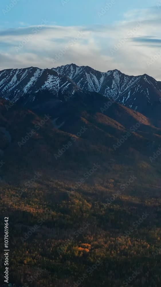 Aerial view of mountain during autumn Aerial view of mountain during autumn