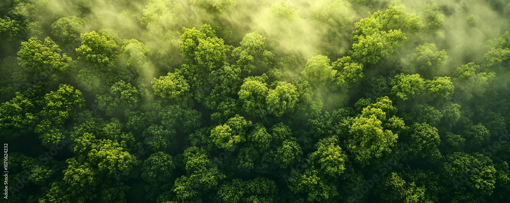 An aerial perspective of a dense, showcasing the beauty of nature An aerial perspective of a dense, showcasing the beauty of nature