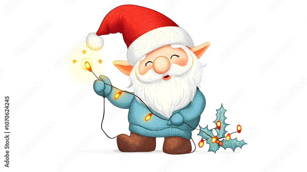 Obraz premium Christmas Gnome Lights