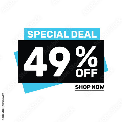 Special deal 49 off price marketing blue color design.