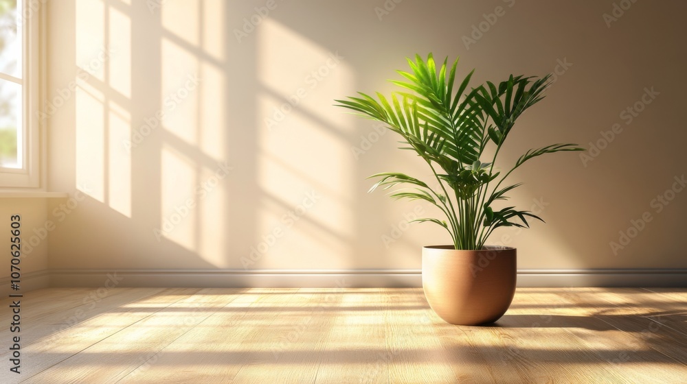 Fototapeta premium Sunlit Indoor Plant Interior