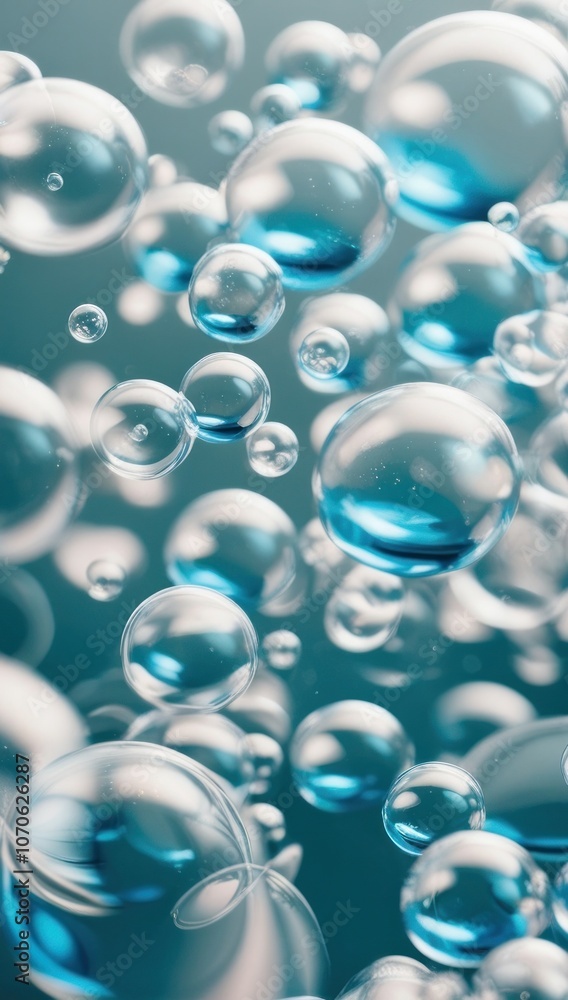 Transparent glass bubbles background. Water drops backdrop Transparent glass bubbles background. Water drops backdrop