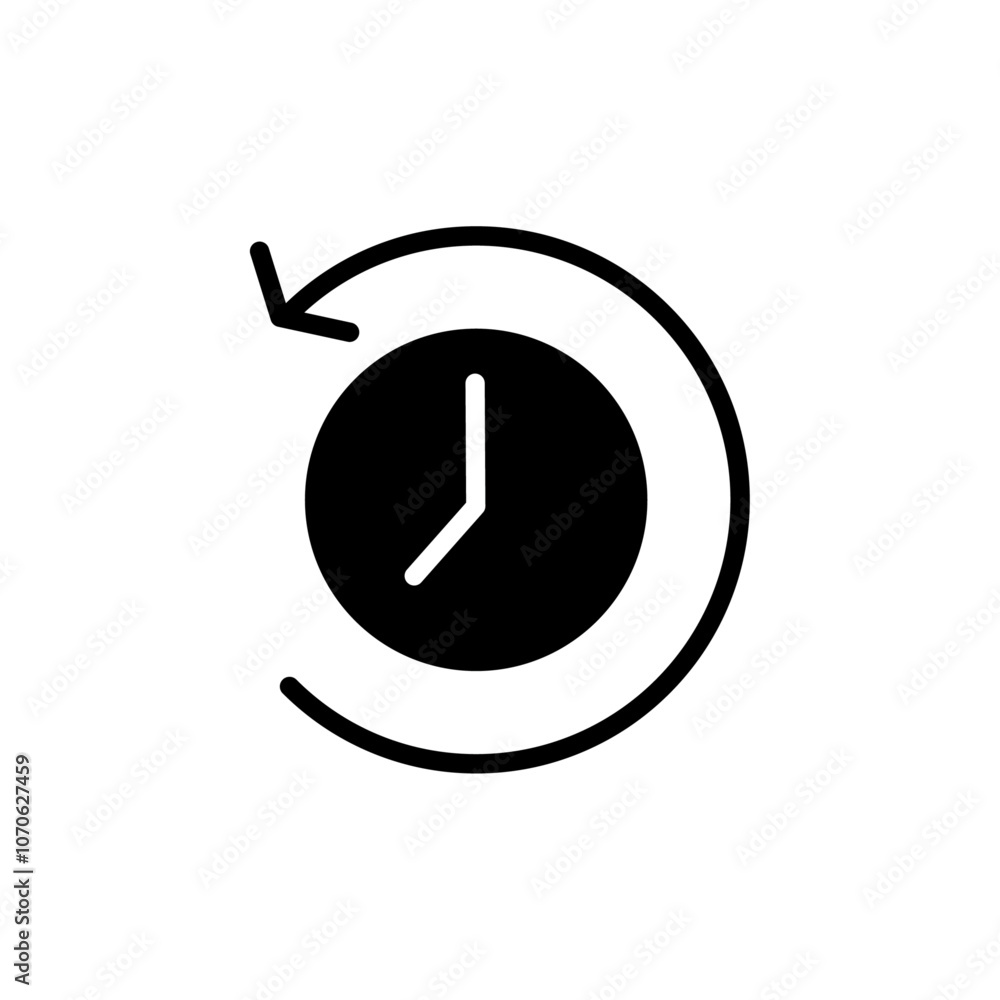 History icon black and white vector sign History icon black and white vector sign