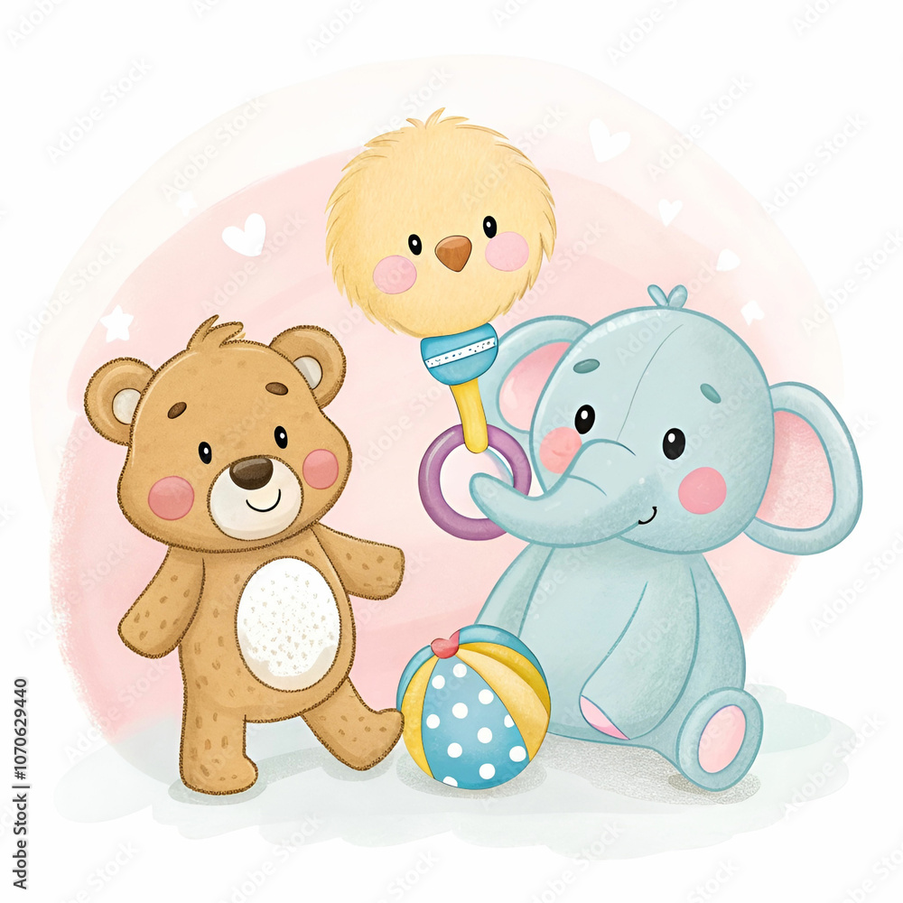 Obraz premium 3 in 1 soft baby toys bundle