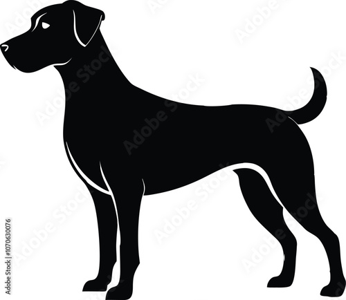 Dog silhouette dog breed silhouette vector illustration