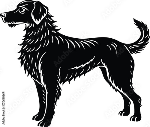 Dog silhouette dog breed silhouette vector illustration