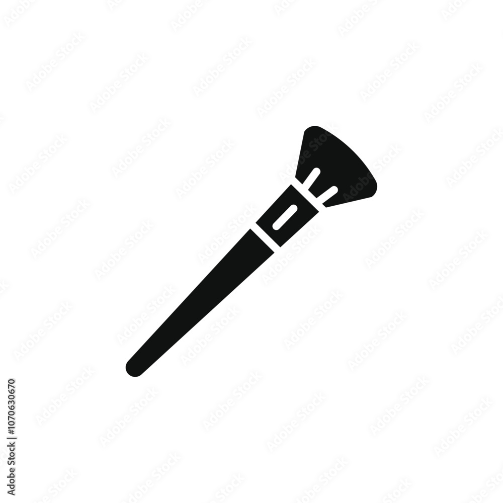 Makeup brush icon black and white vector sign Makeup brush icon black and white vector sign