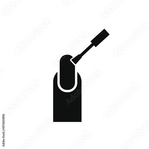 Manicure icon black and white vector sign