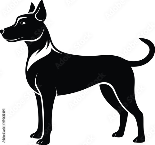 Dog silhouette dog breed silhouette vector illustration