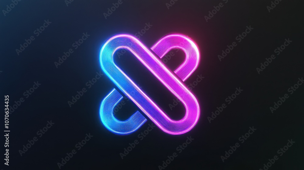 Neon Intertwined Lines Neon Intertwined Lines