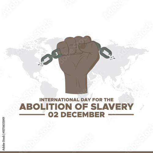 International Day for the Abolition of Slavery vector design template good for celebration usage. International Day for the Abolition of Slavery design. continuous line drawing. eps 10.