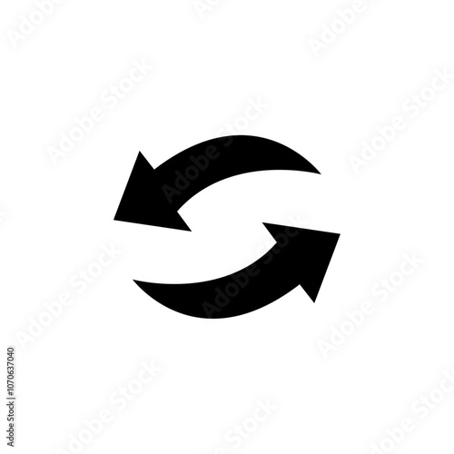 Refresh icon black and white vector sign Free Download Refresh icon black and white vector sign - GFXLoad