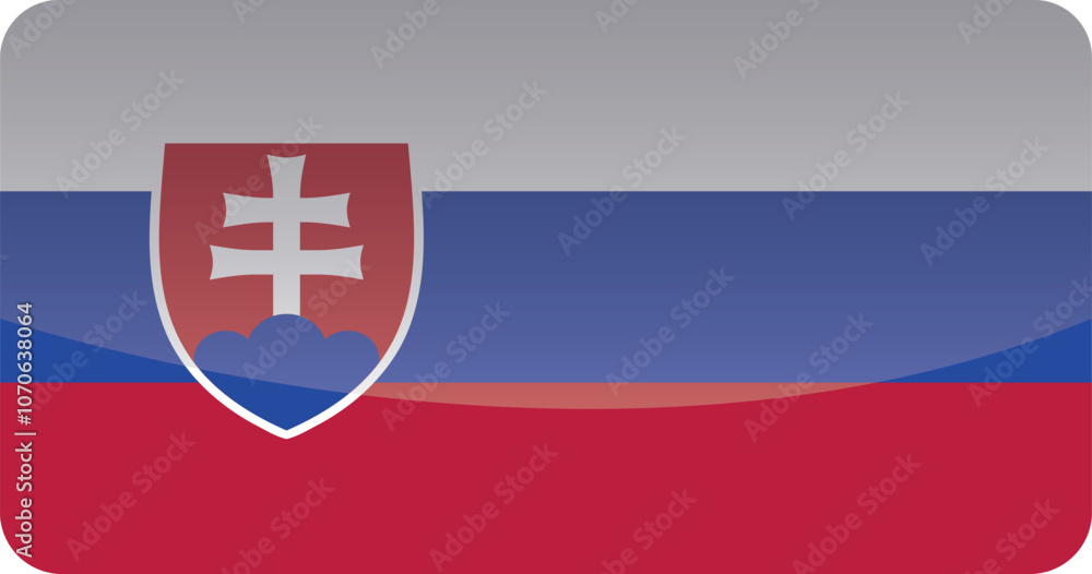 Fototapeta premium National flag of Slovakia.Vector illustration