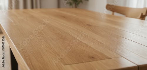 Satin-Finished Oak Wood Table