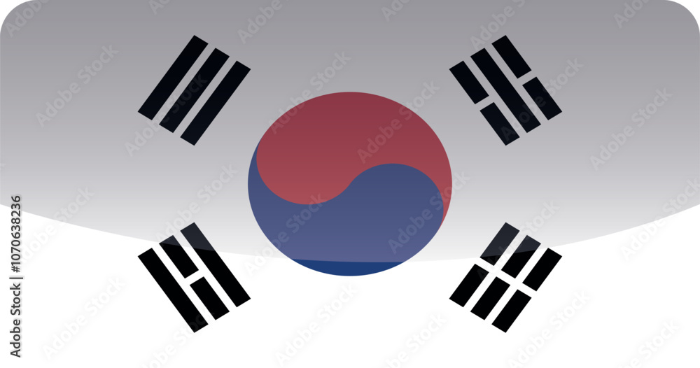 National flag of South Korea.Vector illustration National flag of South Korea.Vector illustration