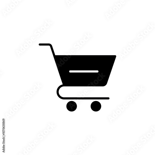 Shopping icon black and white vector sign