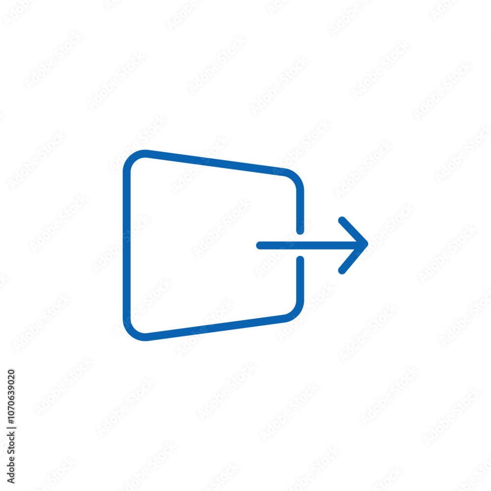 Sign out icon black and white vector sign Sign out icon black and white vector sign