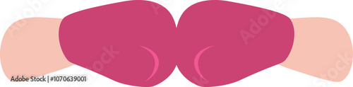 bozing gloves facing each other