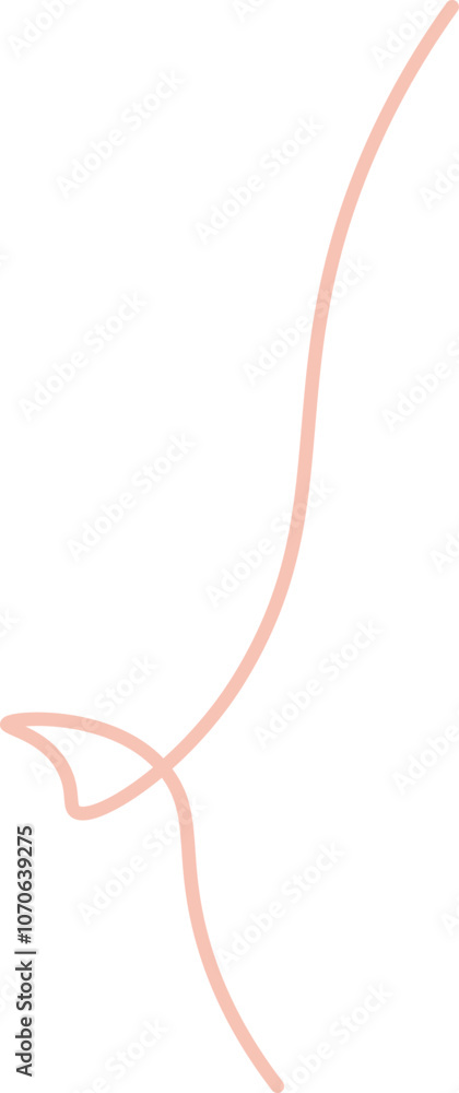 handdrawn curved line for stem handdrawn curved line for stem