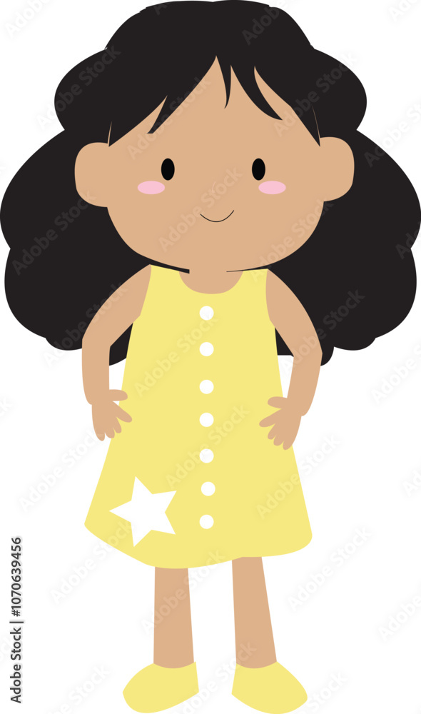 Vector cute happy smiling child isolated on white African Children isolated on white Vector cute happy smiling child isolated on white African Children isolated on white