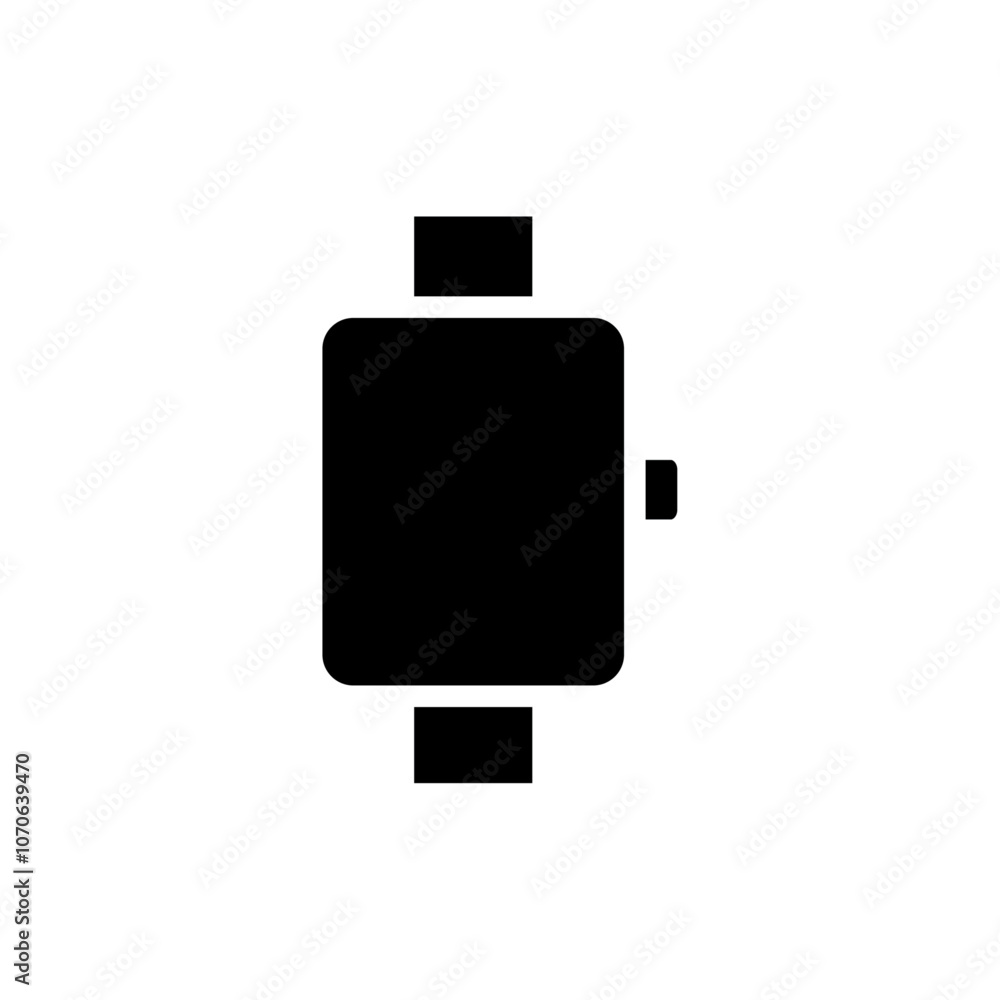 Smartwatch icon black and white vector sign Smartwatch icon black and white vector sign