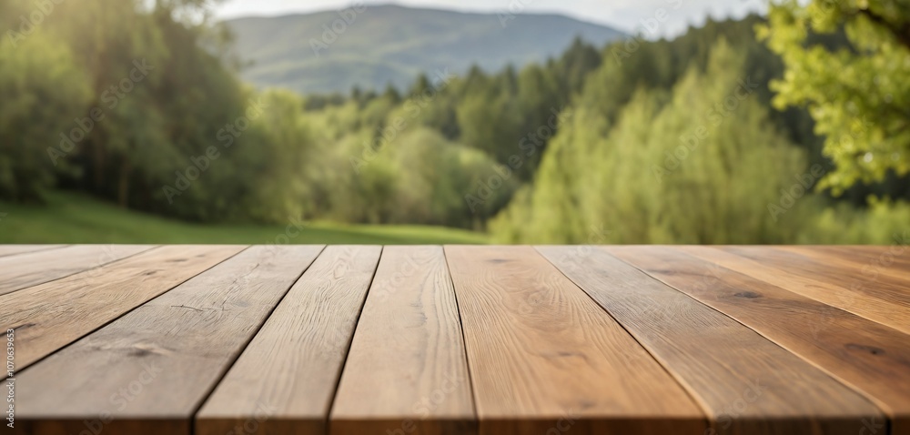 Softly Blurred Wood Table Scene Softly Blurred Wood Table Scene