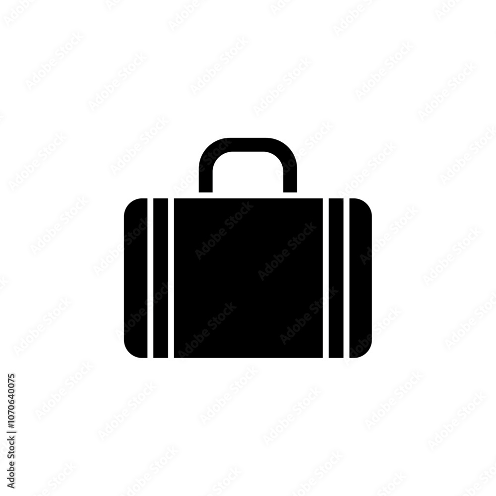 Suitcase icon black and white vector sign Suitcase icon black and white vector sign