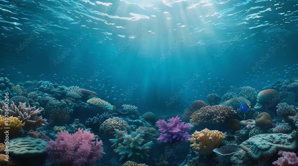 Fototapeta premium A stunning view of a coral reef underwater