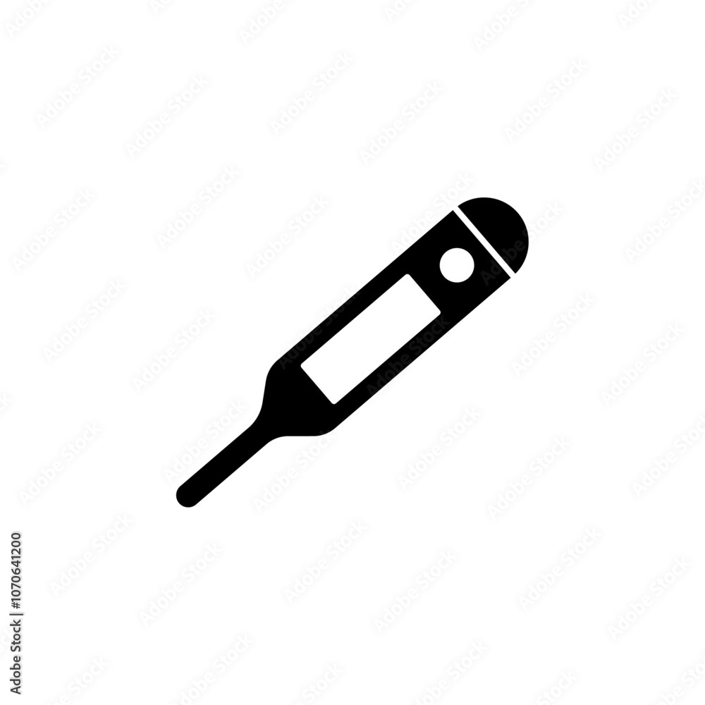 Thermometer Icon black and white vector sign Thermometer Icon black and white vector sign