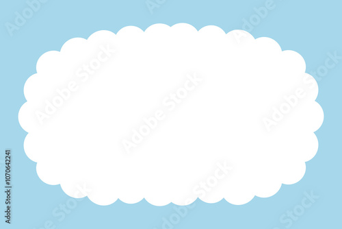 Fluffy cloud frame cute simple