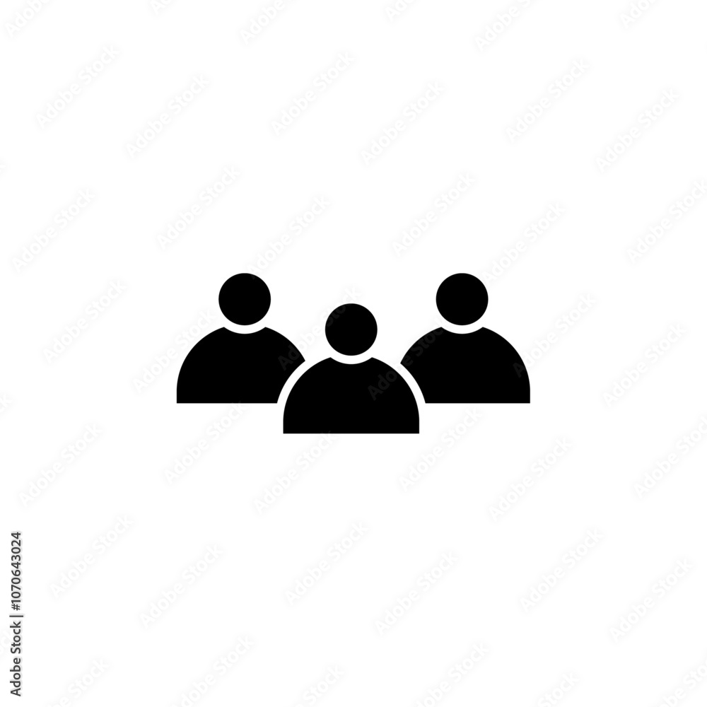 Users icon black and white vector sign Users icon black and white vector sign