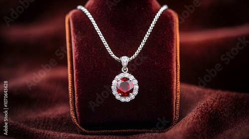 Red Gemstone Necklace Jewelry