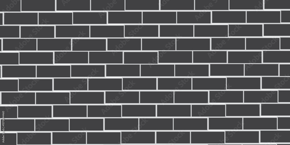 Dark black brick wall background. architecture construction stone block brick wallpaper. Brick wall seamless pattern, black isolated on white background, vector illustration. Dark black brick wall background. architecture construction stone block brick wallpaper. Brick wall seamless pattern, black isolated on white background, vector illustration.