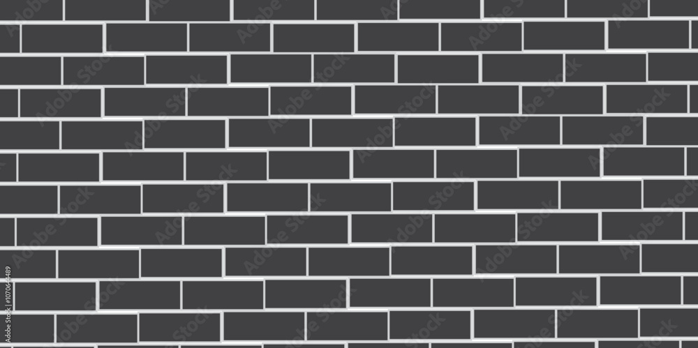 Dark black brick wall background. architecture construction stone block brick wallpaper. Brick wall seamless pattern, black isolated on white background, vector illustration. Dark black brick wall background. architecture construction stone block brick wallpaper. Brick wall seamless pattern, black isolated on white background, vector illustration.