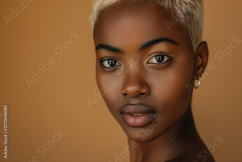 Portrait of a woman with cream on her face in a studio setting; emphasizing luxury skincare, glowing complexion, and natural makeup with a spa-like aesthetic