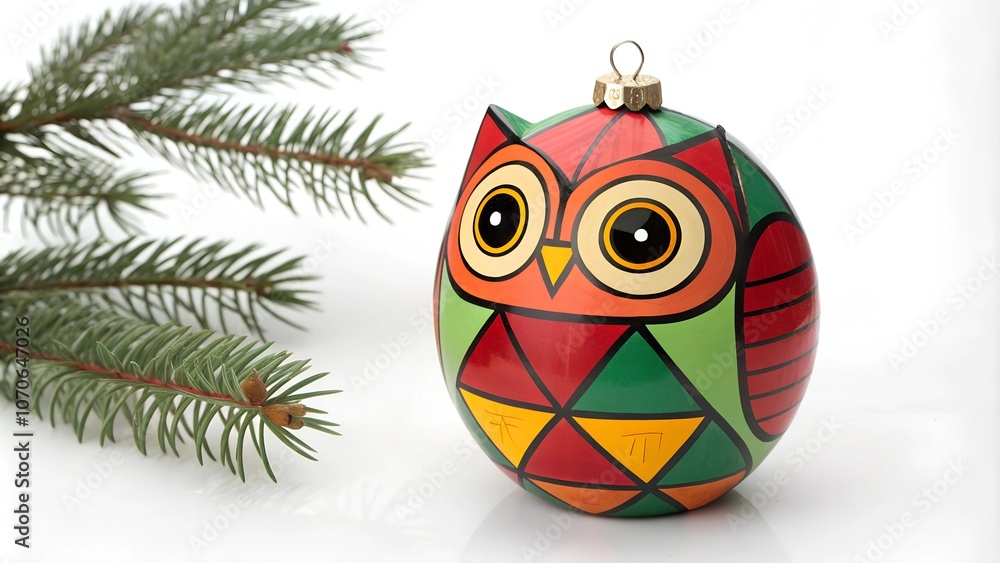 custom made wallpaper toronto digitalColorful Christmas Ornament Shaped Like Owl