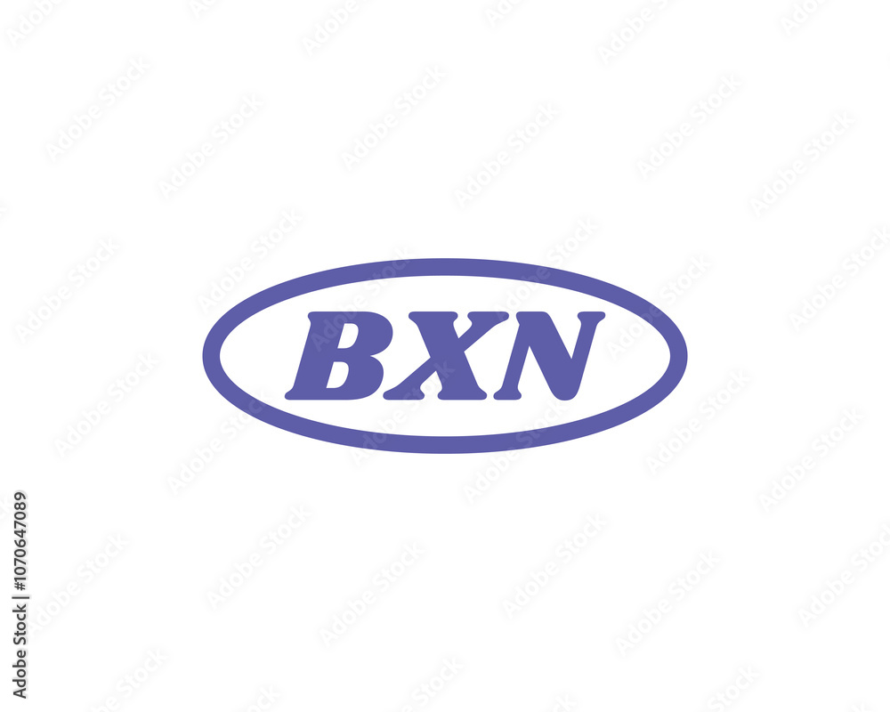 BXN logo design vector template. BXN