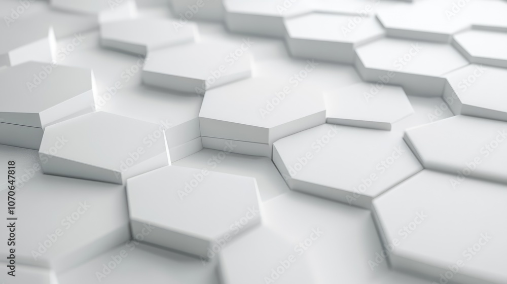 Abstract White Hexagonal Pattern Background Design Abstract White Hexagonal Pattern Background Design