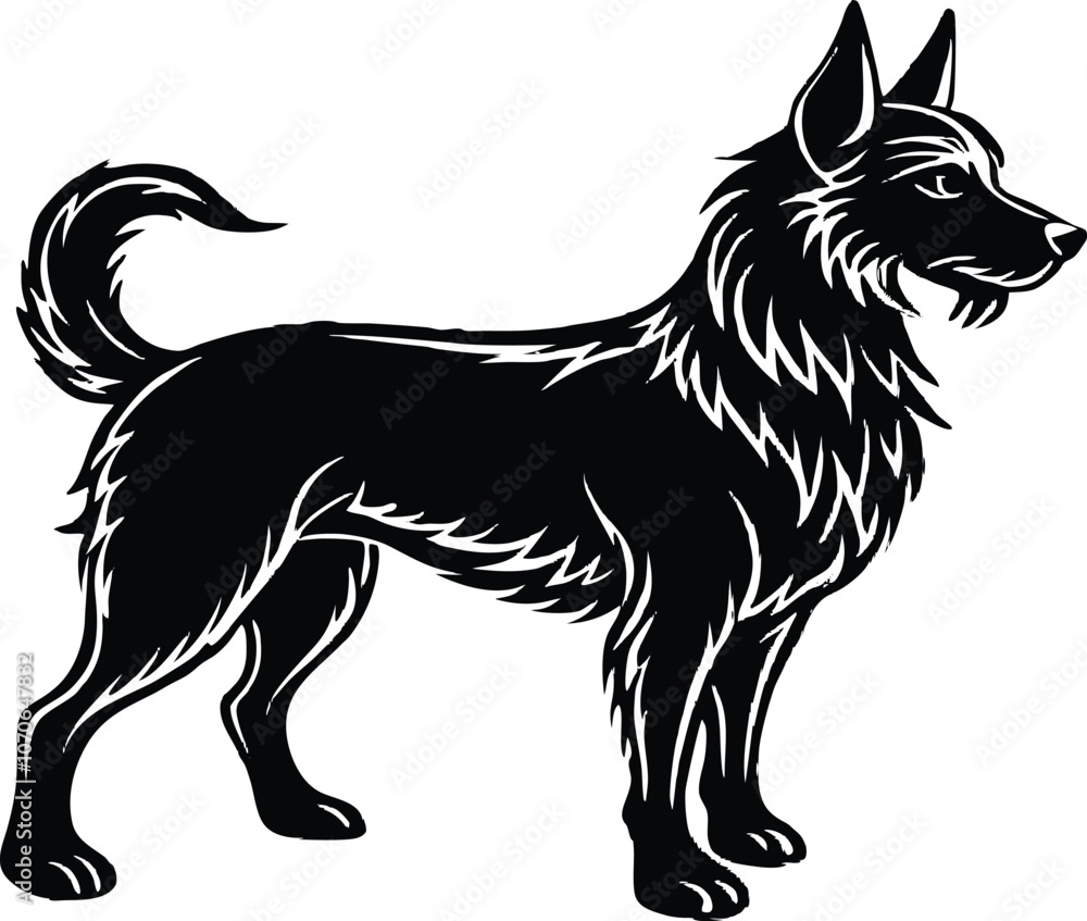 Dog silhouette dog breed silhouette vector illustration Dog silhouette dog breed silhouette vector illustration