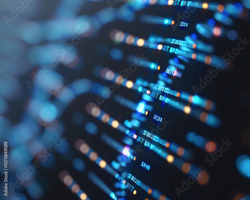 DNA sequence bands mapped with genetic functions, family tree overlay, detailed, clear focus, high definition, vibrant colors photo