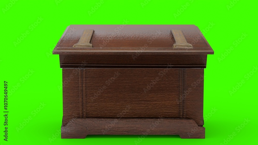 open treasure Box with green background open treasure Box with green background