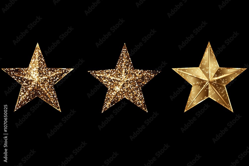 Gold glittering stars on a black background, vector illustration, clip art for sublimation design, commercial use, in yellow style. Gold glittering stars on a black background, vector illustration, clip art for sublimation design, commercial use, in yellow style.