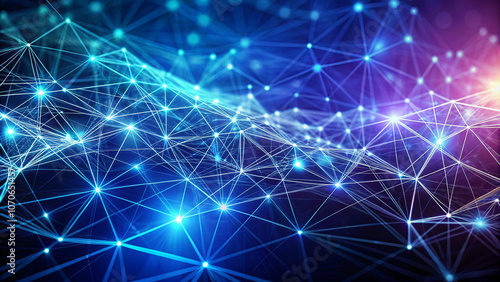 Wallpaper Mural Wireframe background with plexus effect. Futuristic Torontodigital.ca