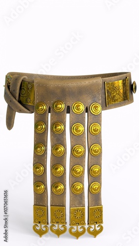 roman soldier belt with white background