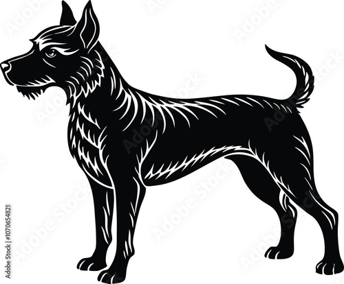 Dog silhouette dog breed silhouette vector illustration