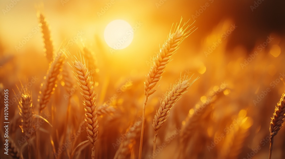 Golden Ears of Wheat in Field During Sunset Golden Ears of Wheat in Field During Sunset