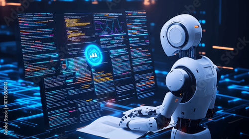 Artificial Intelligence in Document Analysis, the role of artificial intelligence in document analysis with an image portraying machine learning algorithms extracting data from unstructured documents.