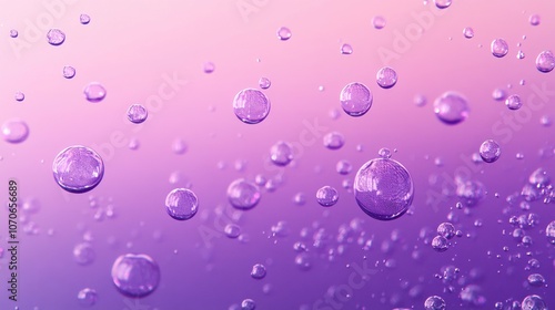 Wallpaper Mural A mesmerizing display of translucent bubbles floating against a dreamy purple gradient background. Torontodigital.ca
