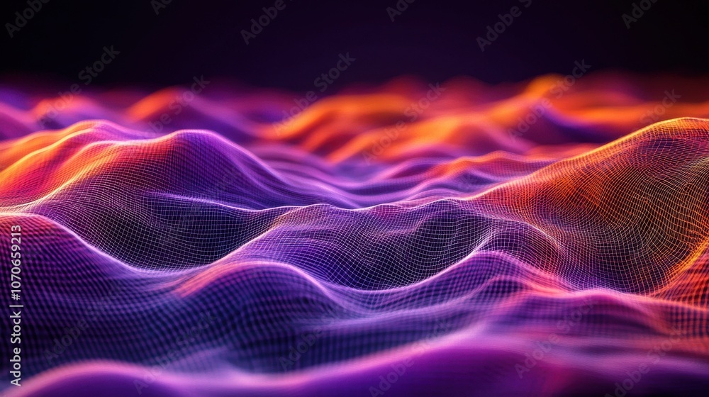 A vibrant, abstract representation of flowing waves in purple and orange hues, evoking a sense of dynamic movement. A vibrant, abstract representation of flowing waves in purple and orange hues, evoking a sense of dynamic movement.